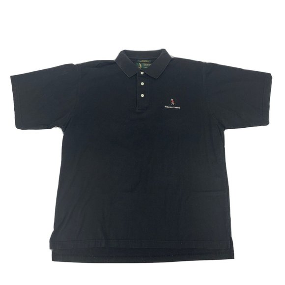 Men's Pinehurst‎ Collection by Izod Club Short Sleeve Polo Shirt Black Large - Picture 1 of 9